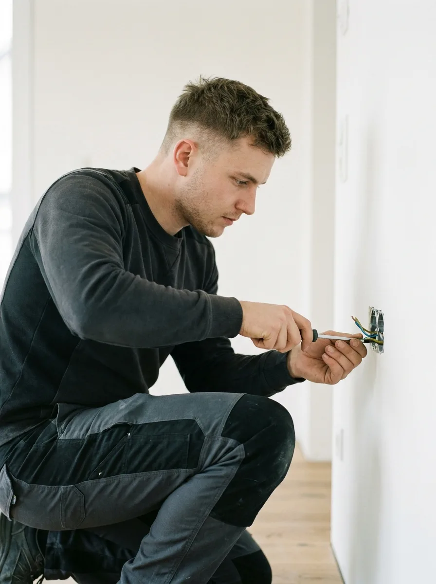 Moderne Handwerker bei der Arbeit, Elektriker im Kreis Heinsberg