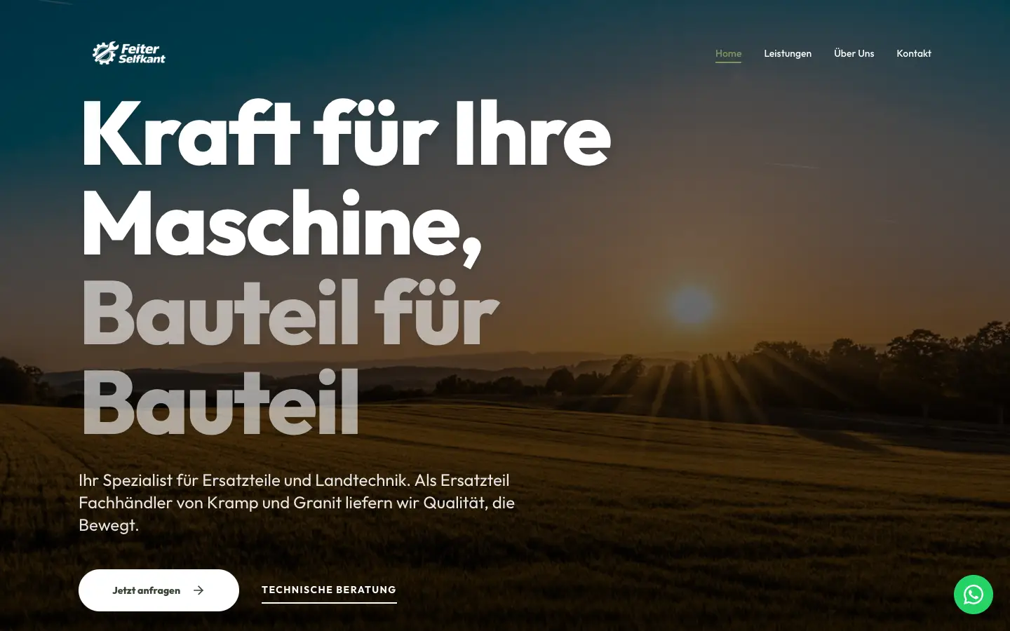 Startseite von Feiter Selfkant auf Desktop und Smartphone